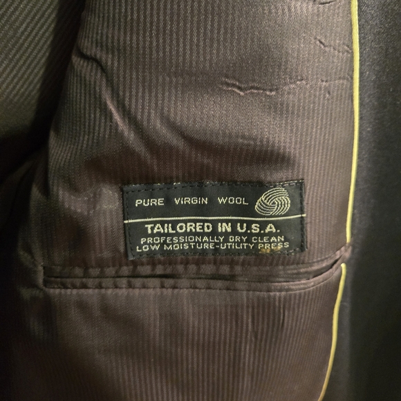 Haggar gorgeous mens suit black/dark blue szL 42 - Picture 3 of 12